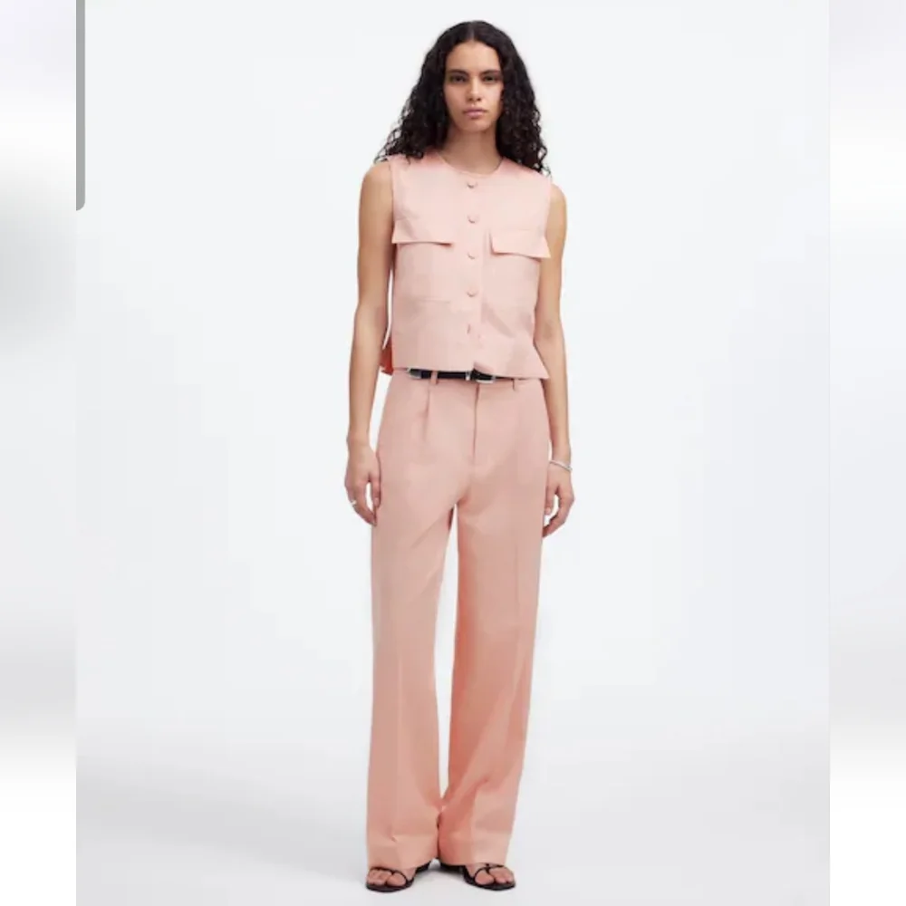 Madewell Slouchy Straight Pants in Drapey Twill - Picture 2 of 7